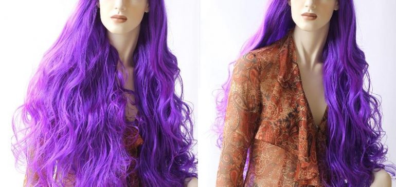 Длинные, Удивительные, фиолетовый парик