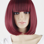 Synthetic wig, red Bob short.